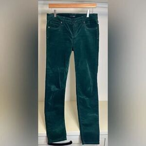 Edyson Hampton Skinny Corduroy Petite Pants, Green size 27s